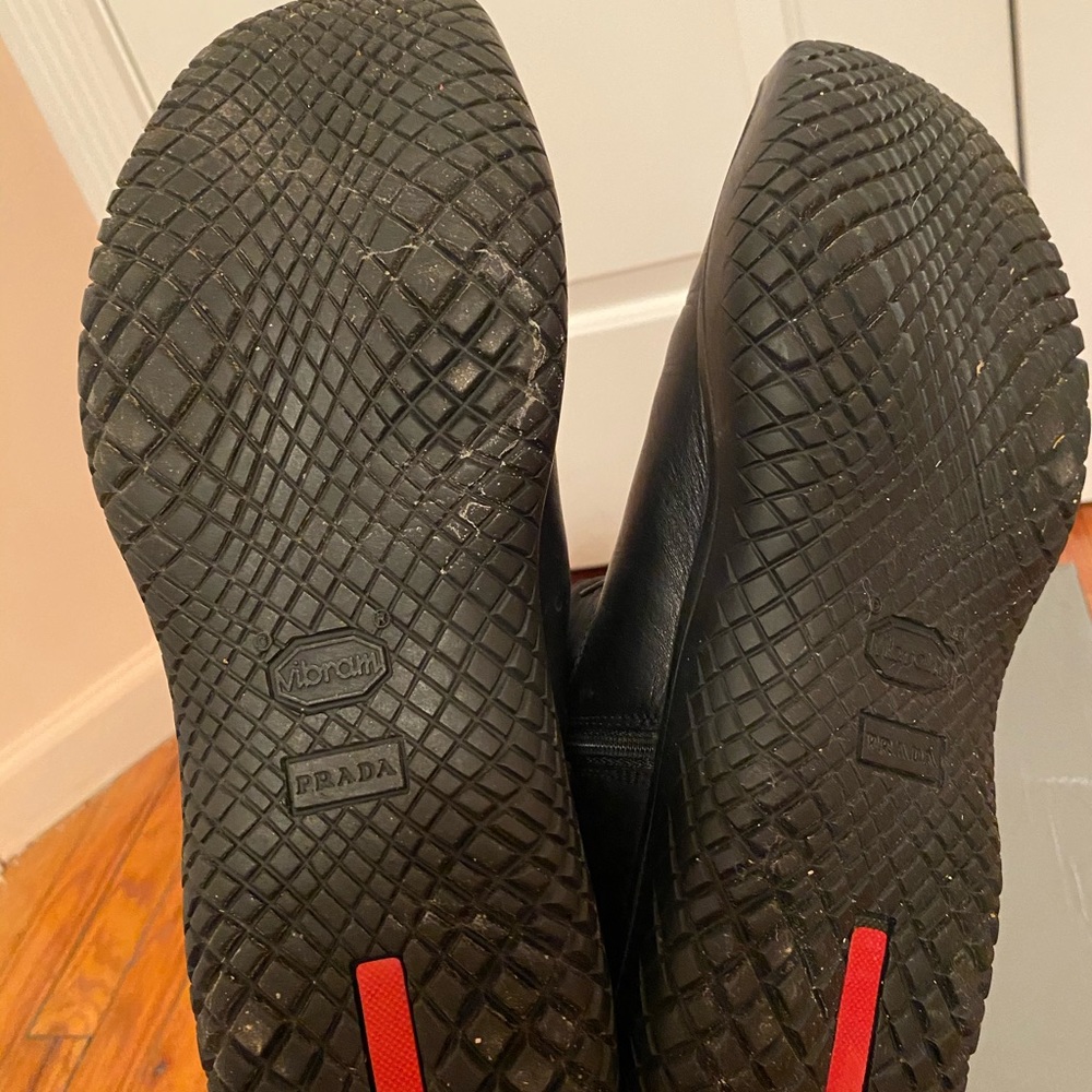 Prada Sport 💯 Auth calf lthr boots Sz 40/10 - Picture 12 of 15